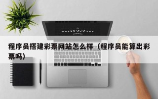 河间程序员搭建彩票网站怎么样（程序员能算出彩票吗）